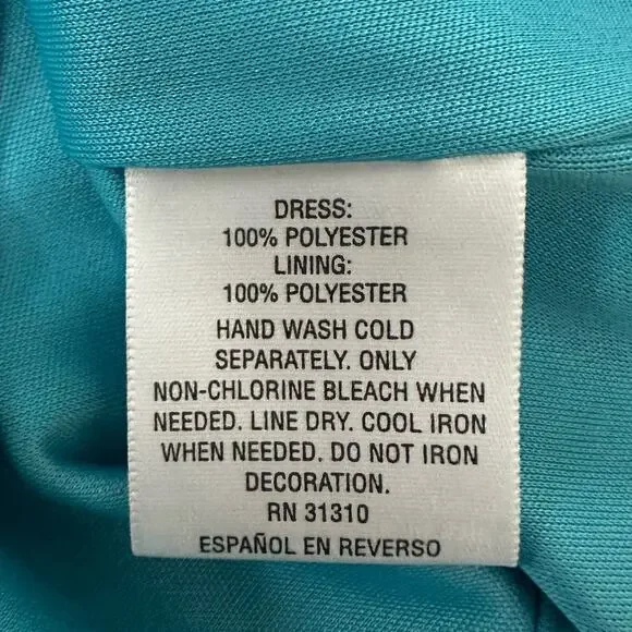 Thalia & Sodi Dress Large Blue Maxi Abstract Print Fairy Spring Goddess Glam - Picture 6 of 10